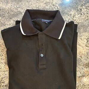 Burberry Golf, Men's Black Polo Shirt, Made in Italy, XL